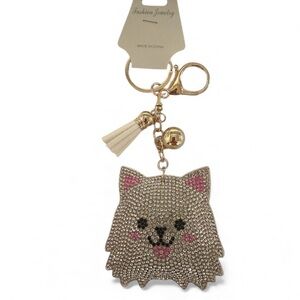 Rhinestone Cat Purse Charm/ Keychain-NWT